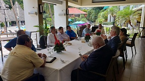 Reuniones del Embajador de Rusia concurrente en El Salvador con los egresados de universidades rusas, emprendedores salvadoreños y medios de comunicación