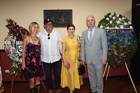 La inauguración de la placa conmemorativa en honor de Fiódor Ushakov en la ciudad nicaragüense de León